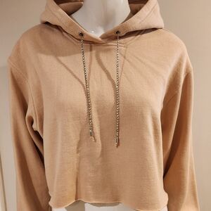 & Other Stories Beige Cropped Hoodie
